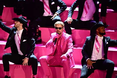 pink gucci suit|ryan gosling Oscars outfit.